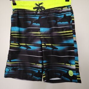 ZeroXPosur Boys Board Short Swim Trunks Shark Size Large 14/16